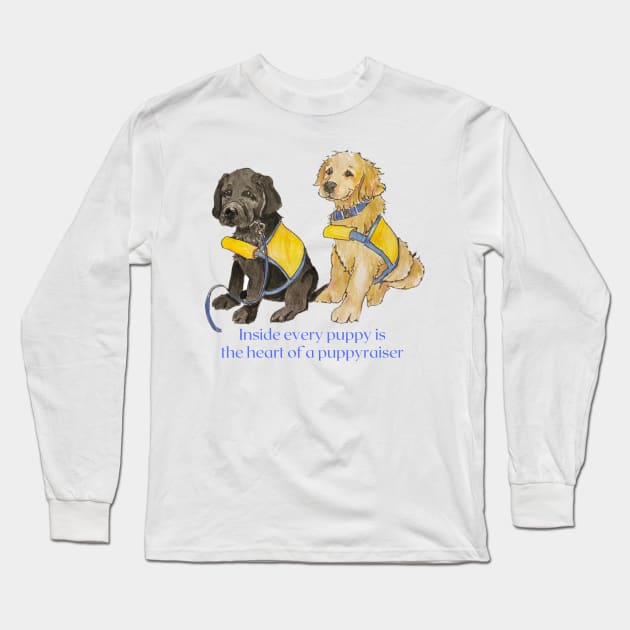 Heart of a Puppyraiser Long Sleeve T-Shirt by B C Designs